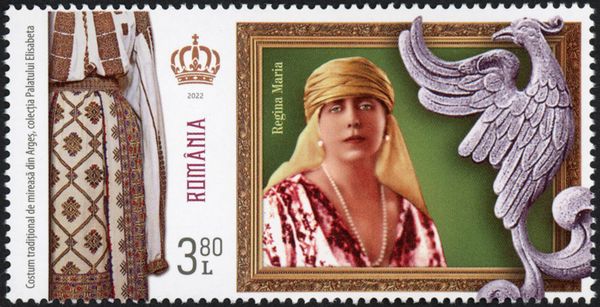 Queen Maria in a Folk Bridal Gown from Argeș