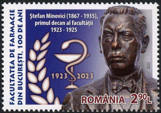 Bust of Ștefan Minovici (1867-1935), Bowl of Hygieia