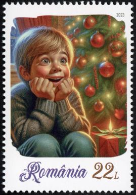 Child in Front of Christmas Tree