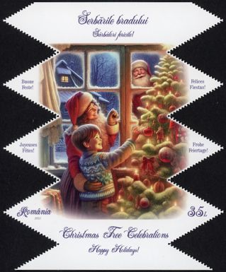 Children Decorating Christmas Tree