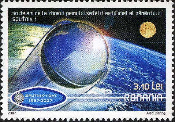 Sputnik 1, Earth and Moon