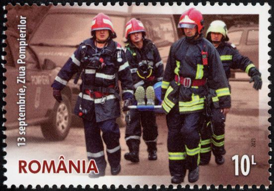 Modern Firefighters Performing Rescue