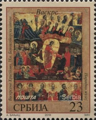 Easter, Icons,Vaskrsenje,18.v.Bokokotorska škola