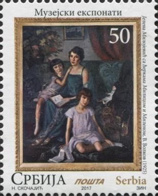 V.Volkov:Jelena Milojević with daugthers Milica and Milena