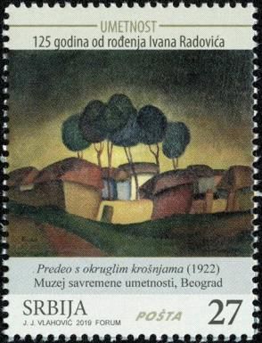 "Landscape with Round Tree Tops " by Ivan Radović