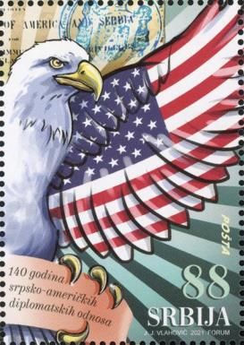 US flag on Eagles wing