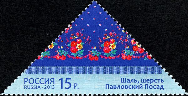 Shawl, Pavlovsky Posad - Wool