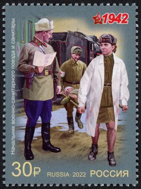 Military Sanitary Train Commander And Medical Orderlies