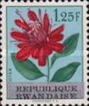 Protea lemairei overprinted "REPUBLIQUE RWANDAISE"