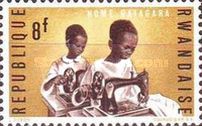Girls with sewing