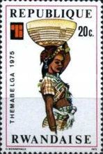African Woman with Basket on Head