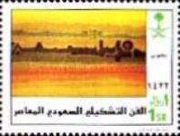 Landscape in yellow, orange and brown.