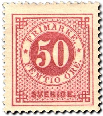 Circle type. Blue posthorn on back