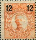 King Gustav V Overprinted