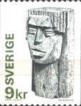 Girl's Head (wood-carving) by Bror Hjorth