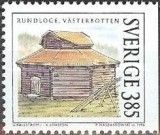 Octagonal log barn, Vasterbotten