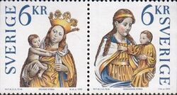 Madonna (in white cloak) and child