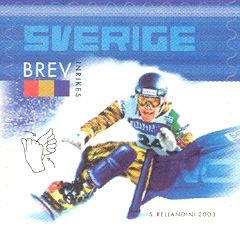 Snowboarding and deaf sign for sport