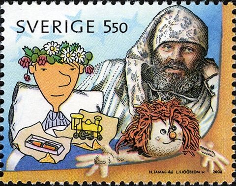 Characters of chaines for children in Sweden