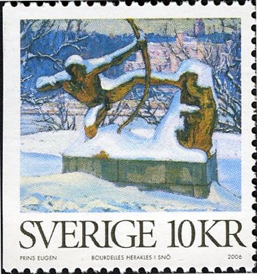Bourdelle's Heracles in Snow, by Prince Eugen