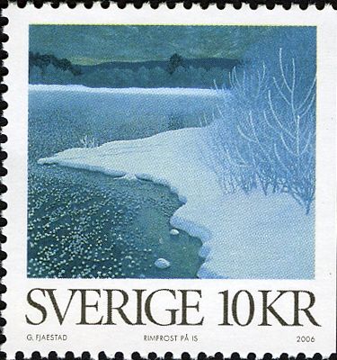 Rime Frost on Ice, by Gustaf Adolf Fjaestad