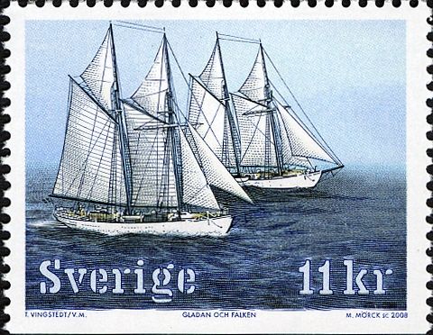 Schooners Gladan and Falken