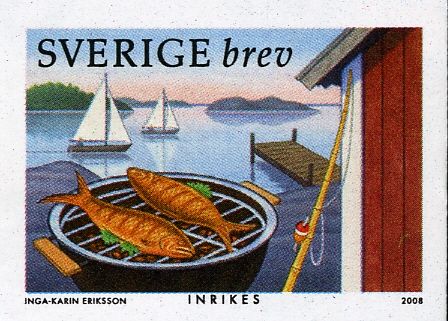 Summer gastronomy: fish on grill