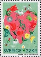 Greetings Stamps : Hearts and Flowers