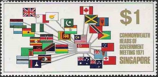Commonwealth Flags Linked to Singapore