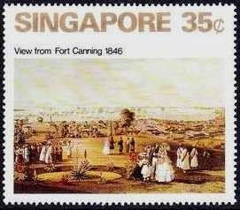 View from Fort Canning, 1846