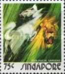 Horse (Equus ferus caballus), Lion (Panthera leo)
