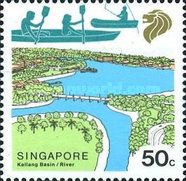 Kallang Basin, canoe and fishing punt