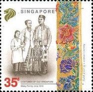 Malay family and Sarong Pattern