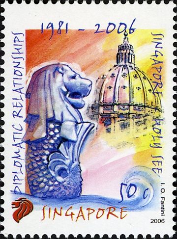 Merlion and Dome of St. Peter's