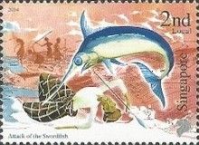 Swordfish Attacking Human