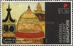 "Pagodas II", by Latiff Mohidin
