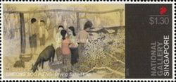 "Drying Salted Fish", by Cheong Soo Pieng