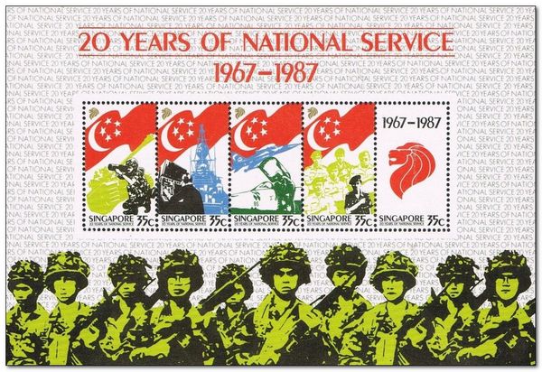 20 Years of National Service - Miniature sheet