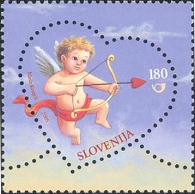 Greeting stamp - Cupid