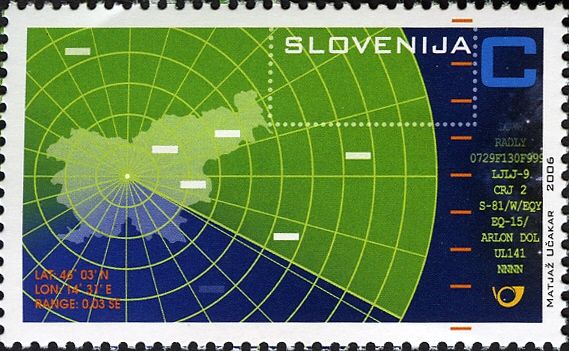 A radar screen image with concentric circles