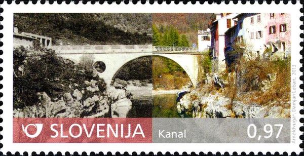 Bridge over the Soča in Kanal
