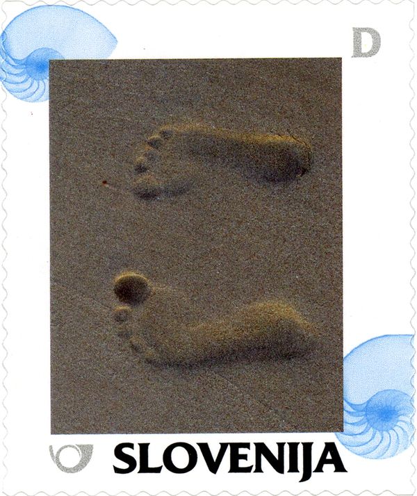 Summer: Footprints in the sand