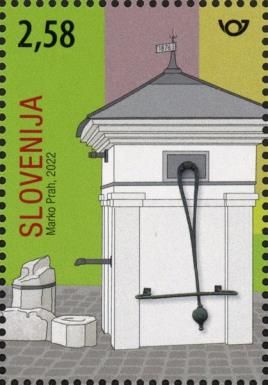 Well with weighted pumping mechanism in Lož