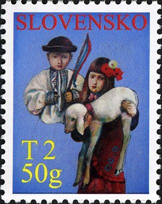 Children with lamb