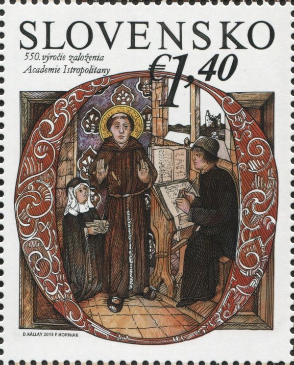 St. Francis accompanied by a scribe