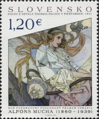 Alfons Mucha – Painting from hotel Thermia Palace in Piešťa…