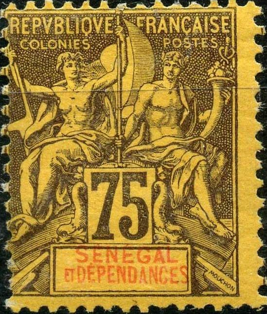 Type Alphée Dubois overprinted and surcharged