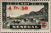 Faidherbe Bridge, Dakar surcharged