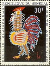 “The Blue Cock” by Mamadou Niang