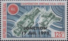 Apollo-Soyuz Space Project overprinted